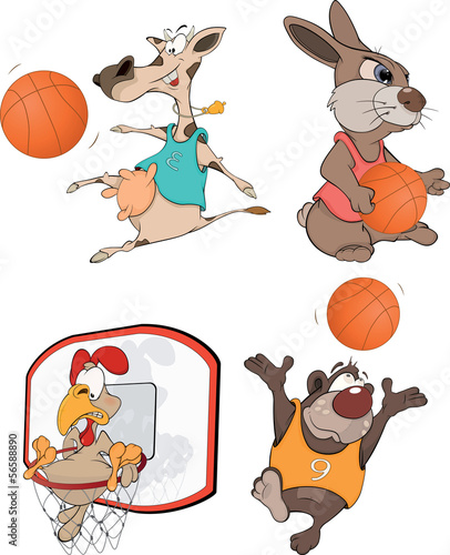 Fototapeta dla dzieci The basketball players