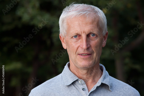 Closeup Portrait Of White Haired And Blue Eyed Adult Man Buy