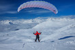 © Maygutyak - Sky gliding in snowy Caucasus mountains