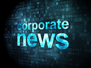 Canvas Print - News concept: Corporate News on digital background