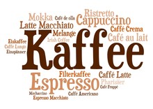 Wordcloud - Kaffezubereitungen