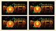 Poker halloween banners, vector illustration