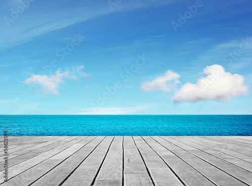 Board z aluminiowym obramowaniem Drewniane molo