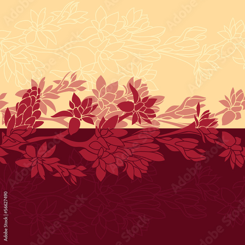 Naklejka dekoracyjna seamless floral background