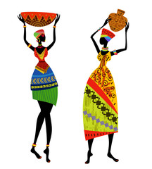 Wall Mural - Beautiful African woman in traditional costume