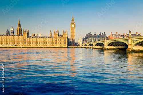 Board z aluminiowym obramowaniem Big ben i domy parlamentu, Londyn