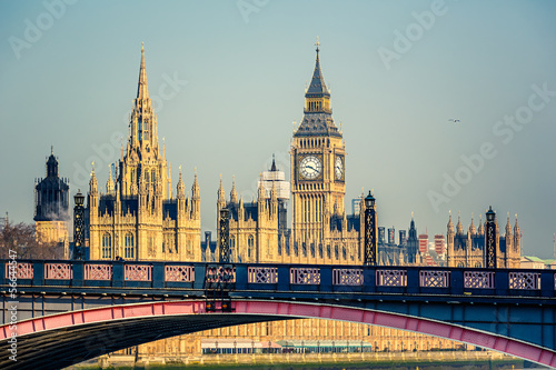 Naklejka samoprzylepna Big ben i domy parlamentu