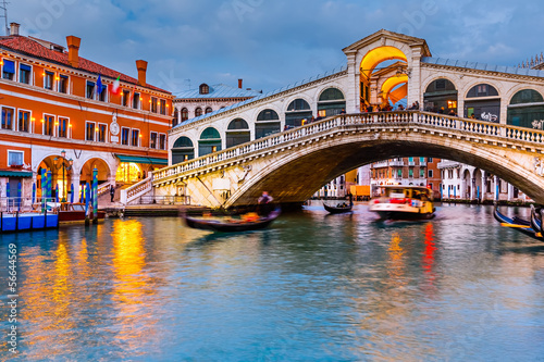Fotoboard na płycie Most Rialto o zmierzchu