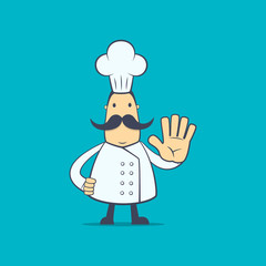 Wall Mural - chef in various poses for use in advertising, presentations,