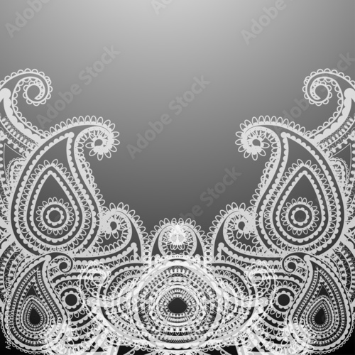 Board z aluminiowym obramowaniem Delikatny paisley