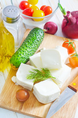 Poster - ingredients for greek salad