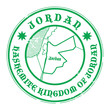 Stamp with the name and map of Jordan, vector
