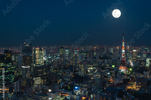 Naklejka samoprzylepna Tokio cityscape