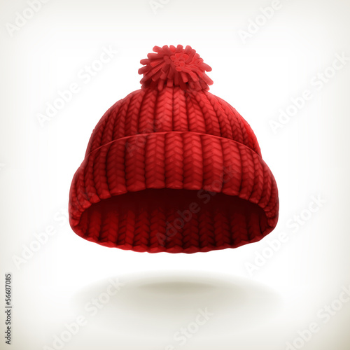 Fotografia Knitted red cap illustration
