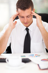 Wall Mural - stressful businessman at work