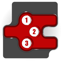 Fototapete - Abstract vector background with three step