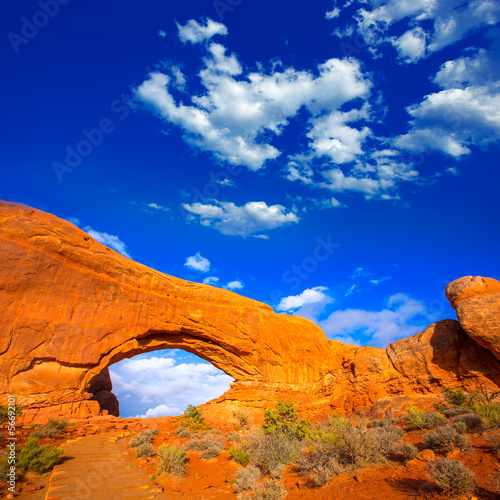 Fotoboard na płycie Wysklepia park narodowy w Moab Utah usa