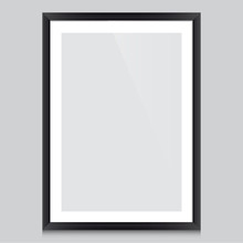 Poster Template With Black Frame Vector Design