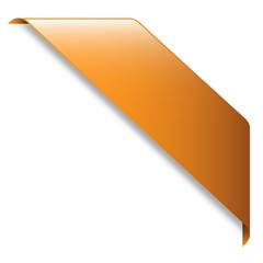 Wall Mural - Orange RIBBON (band website button icon label)