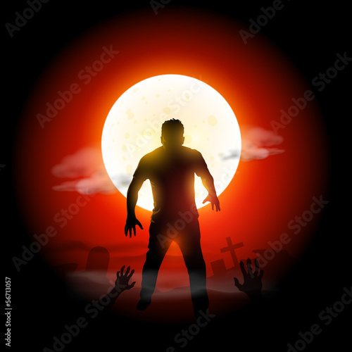 Fotoboard na płycie Zombie halloween