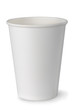 Empty white paper cup