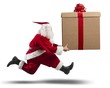 © alphaspirit - Running Santa Claus with big gift