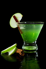 Wall Mural - green apple martini