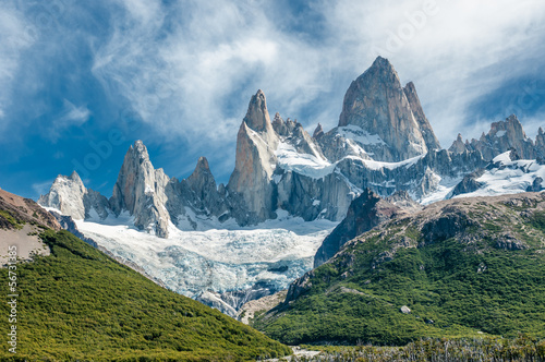 Board z aluminiowym obramowaniem Góra fitz roy, patagonia, argentyna