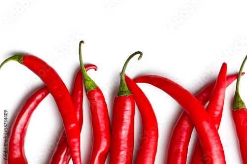 Naklejka samoprzylepna Papryka chili na białym tle