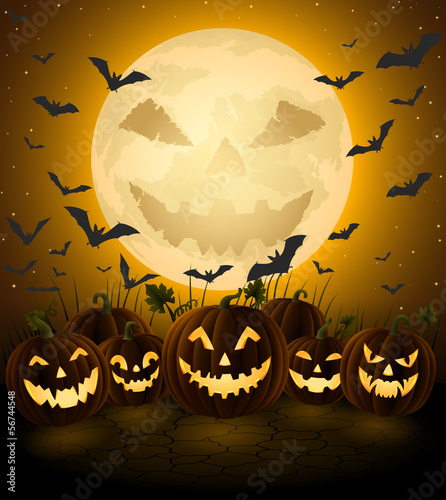 Fotoboard na płycie Upiorny halloween night, tło hollyday.