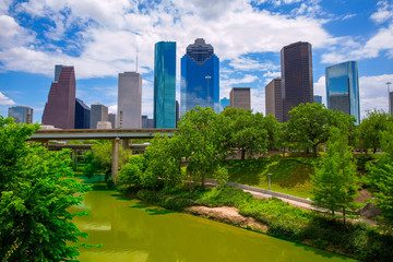 Fototapete - Houston Texas Skyline with modern skyscapers