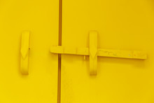 Yellow Wooden Door Bar