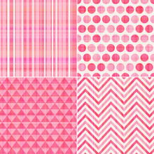 Seamless Geometric Pink Pattern
