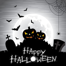 Vector Illustration On A Halloween Theme.