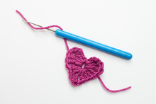 Crochet Heart And Knitting Hooked Needle