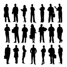 Business People On White Background.