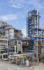 Petrochemical plant wit blue sky