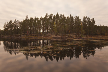 Poster - Moody lake scene, nature reserve Malingarna, Sweden