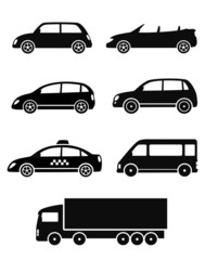 Wall Mural - isolated cars set