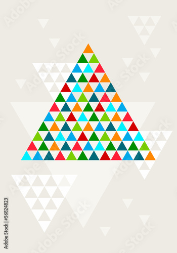 Obraz na płótnie canvas dwuczęściowy "dyptyk" Streszczenie geometryczne choinki, wektor
