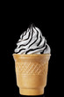 white ice-cream cone with chocolate
