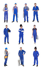 Canvas Print - Group Of Industrial Workers