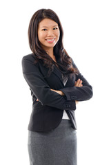 Wall Mural - Arms crossed Asian Business woman