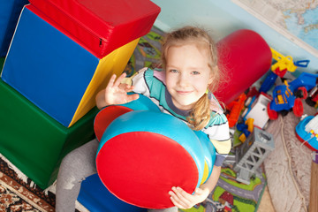 Wall Mural - Child in kindergarten