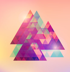 Wall Mural - vector triangle. template.
