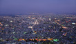 Damascus, Syria, city aerial night view