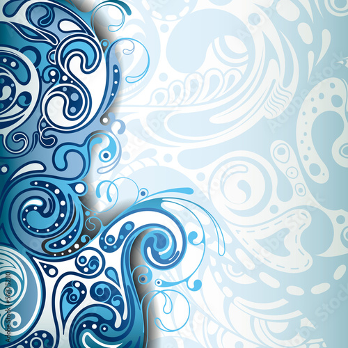 Naklejka dekoracyjna Abstract Blue Curve Background