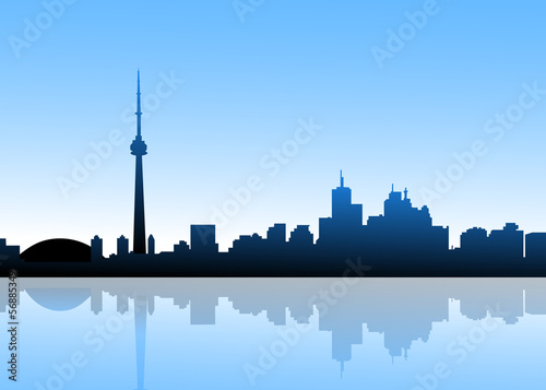 Plakat na papierze fotorealistycznym Toronto we wczesnych godzinach porannych