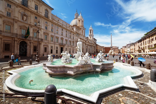 Board z aluminiowym obramowaniem Piazza navona, Rzym. 