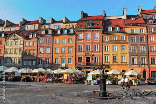 Board z aluminiowym obramowaniem Warszawskie Stare Miasto